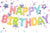 Happy Birthday Foil Balloon Banner
