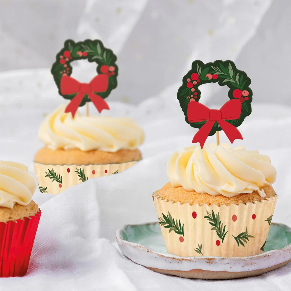 Festive Wreath Cupcake Kit