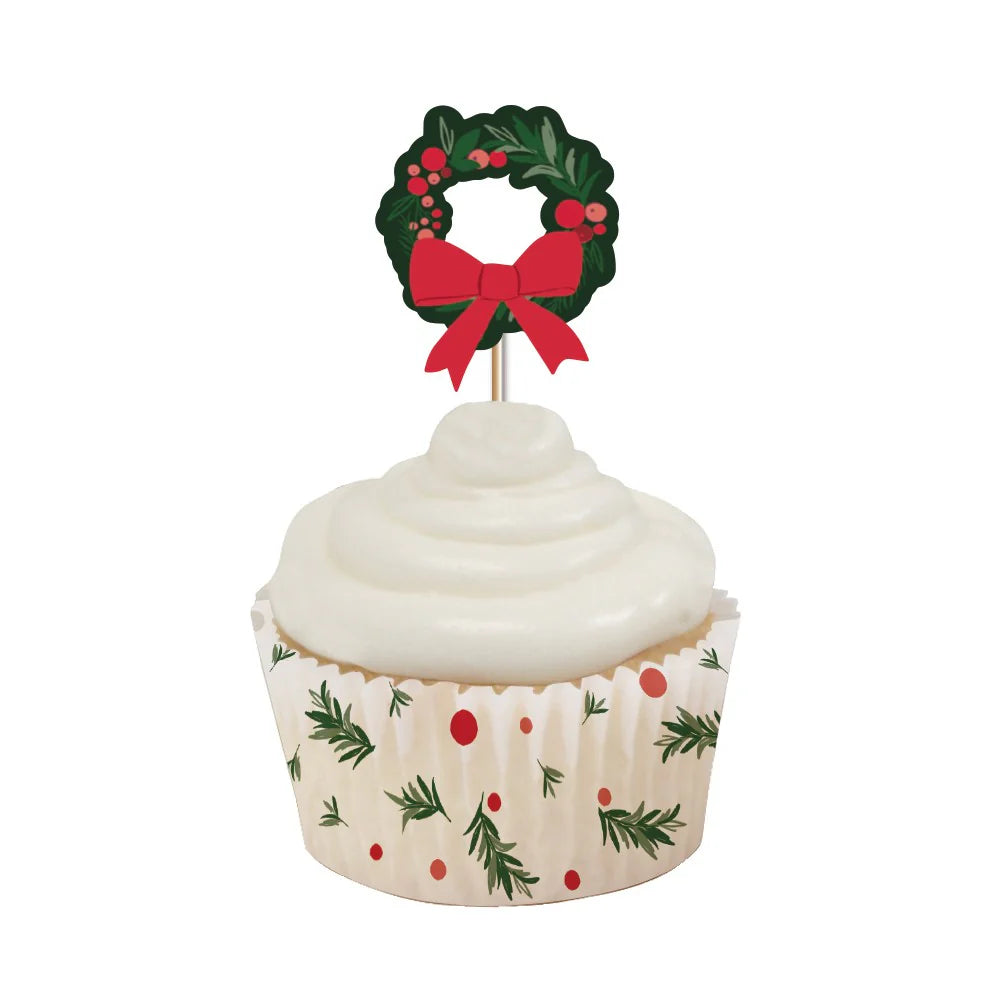 Festive Wreath Cupcake Kit