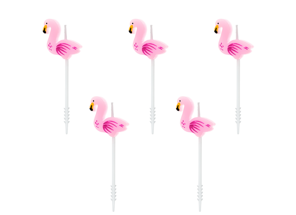Flamingo Birthday Candles