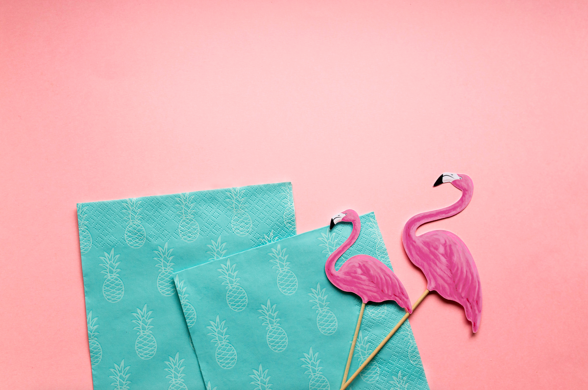 Pink Flamingo Cake Toppers