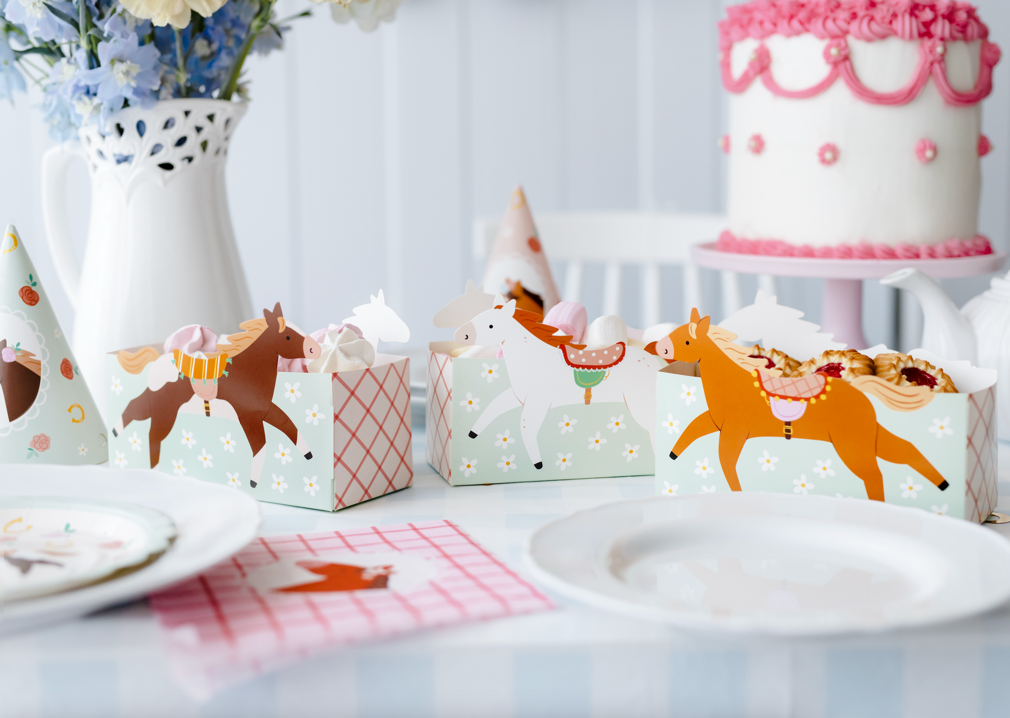 Floral Pony Treat Boxes 