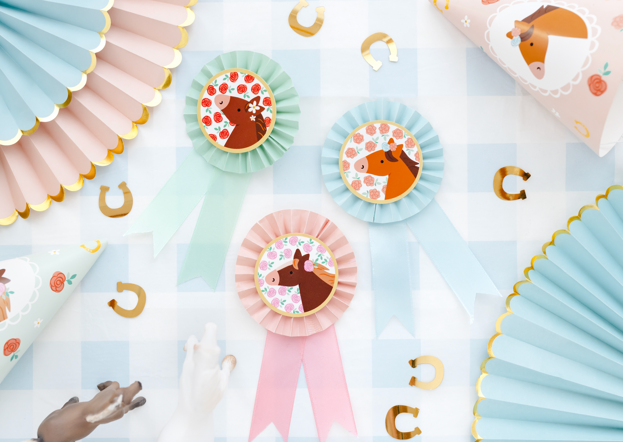Floral Pony Pastel Rosettes