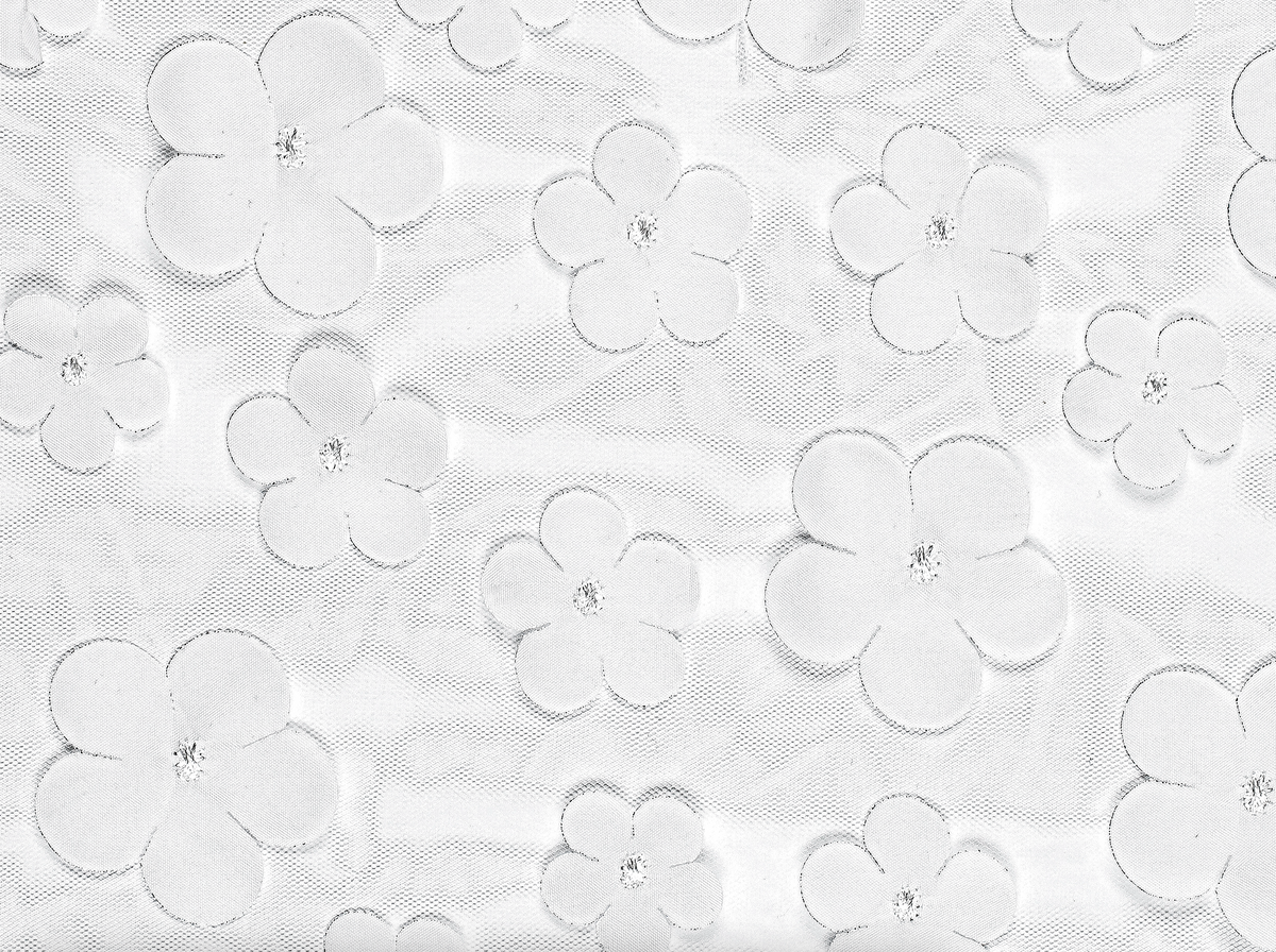 White Floral Table Runner