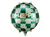 Checkered balloon with 'Happy Birthday' text on a white background