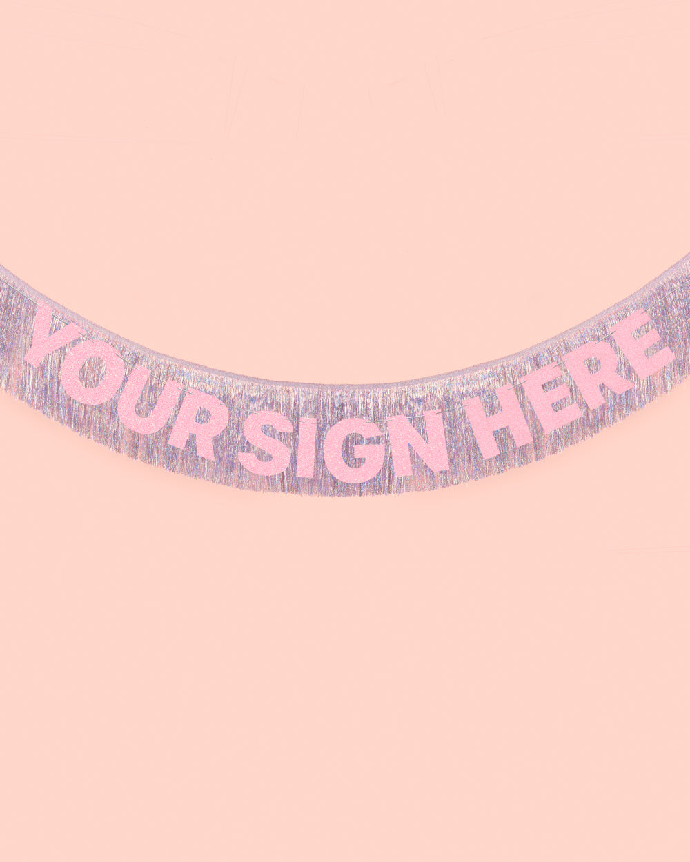 Iridescent Shimmer Fringe Banner
