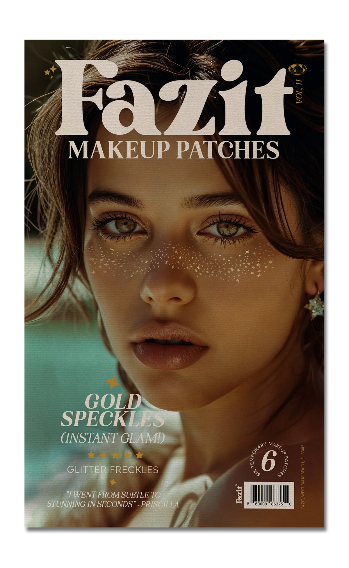 Gold Glitter Freckles Makeup Patches