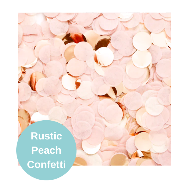 Rustic Peach Giant Confetti Balloon 36"