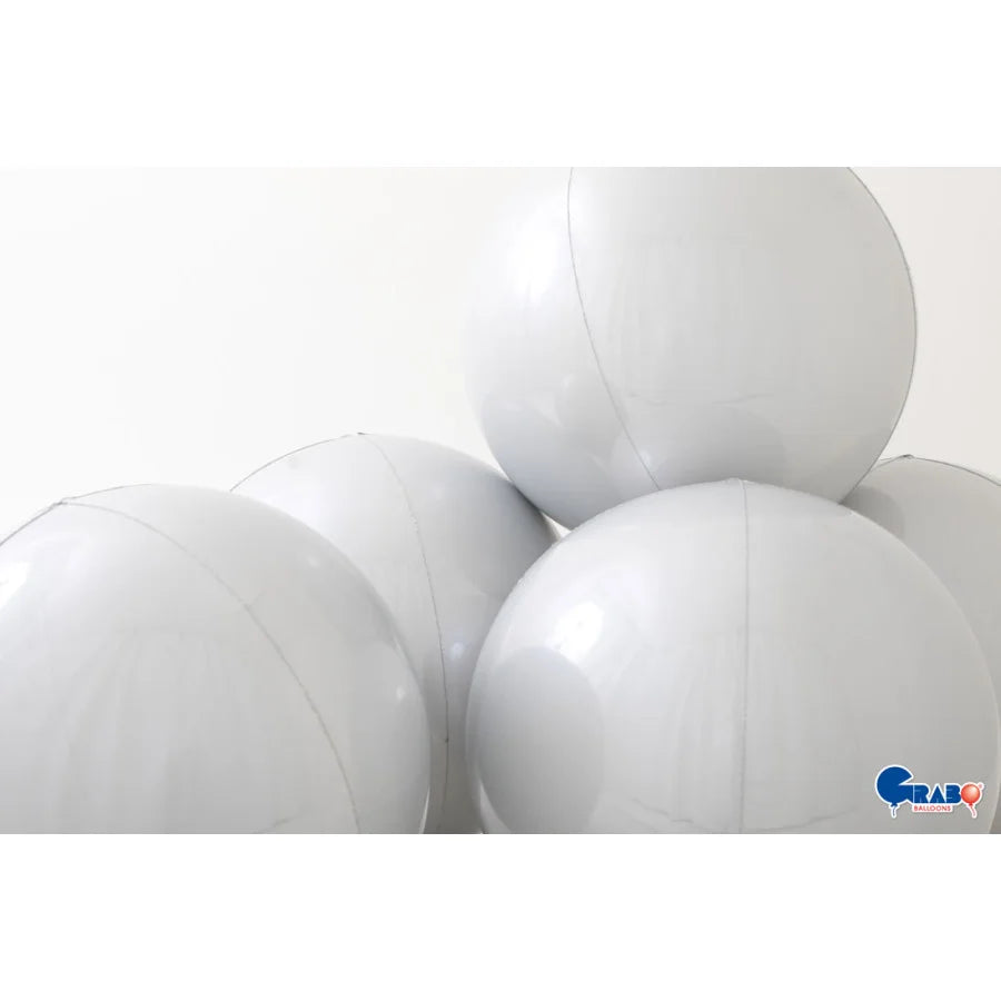 15" White Orbz Balloon