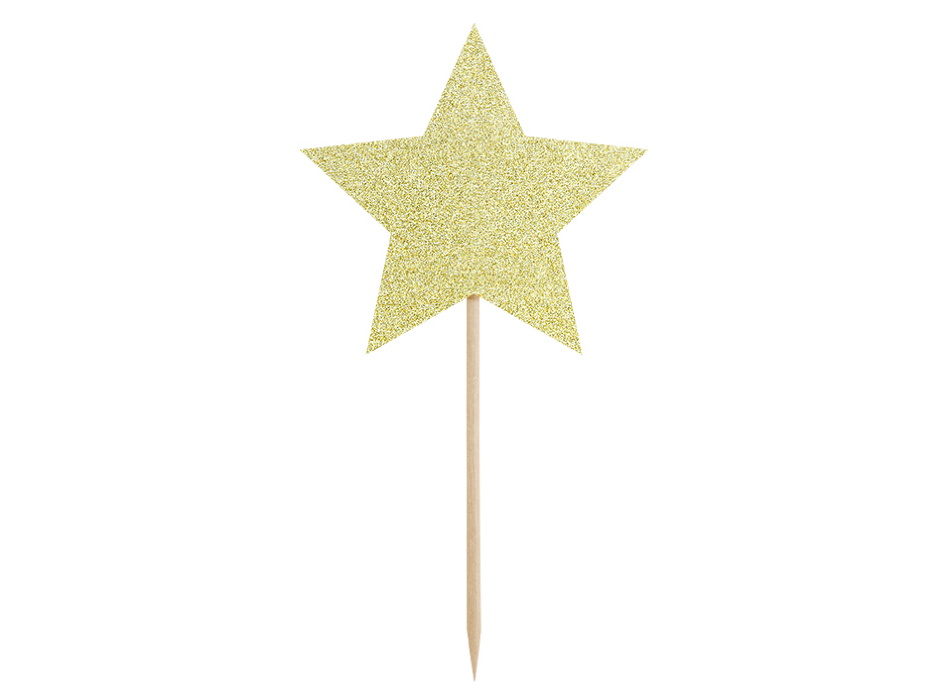 Gold Stars Cupcake Toppers