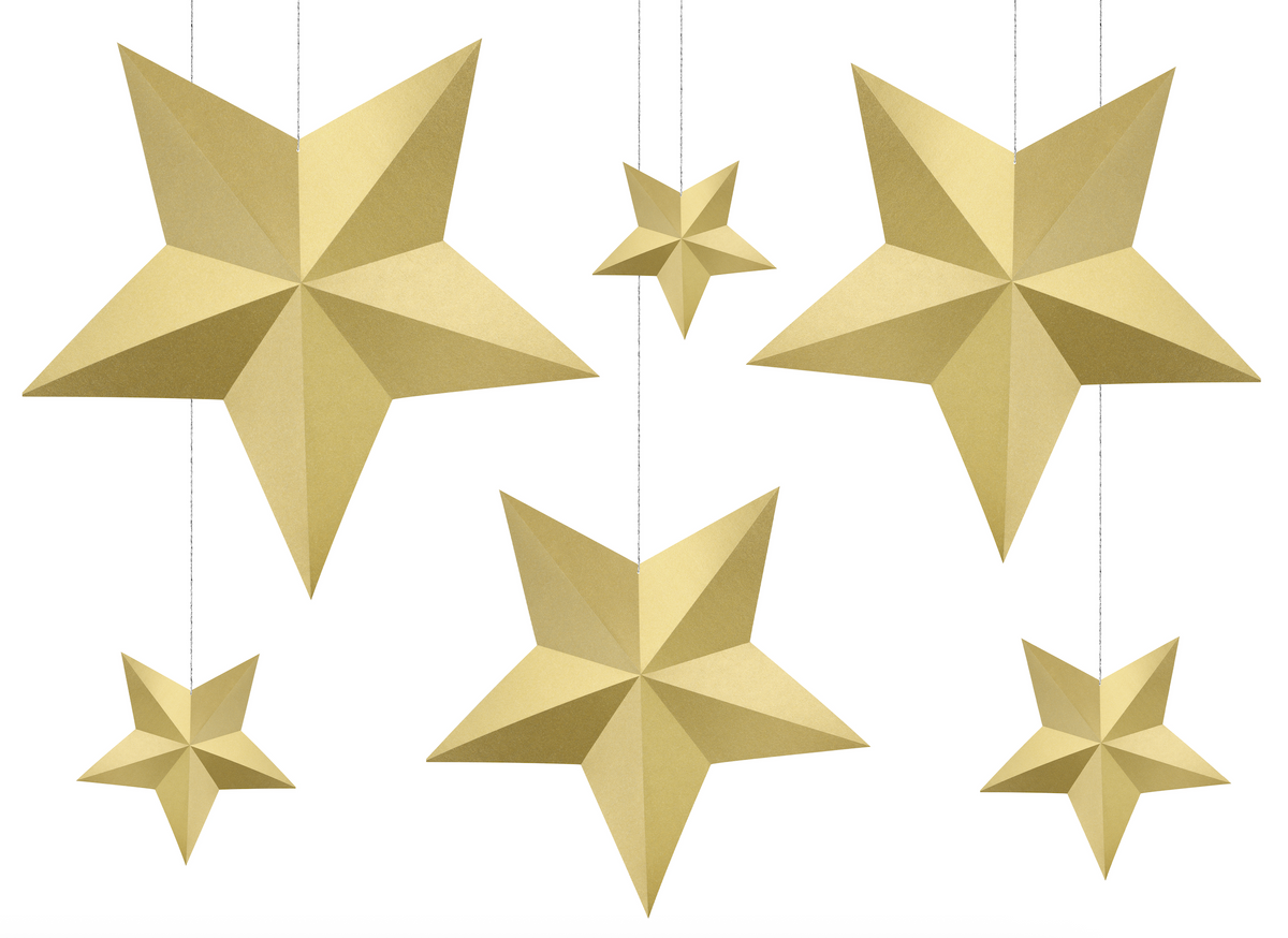 Gold Stars DIY Decoration Set