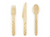 Gold Stars Wooden Cutlery Set 