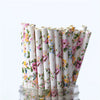 Floral Paper Straws