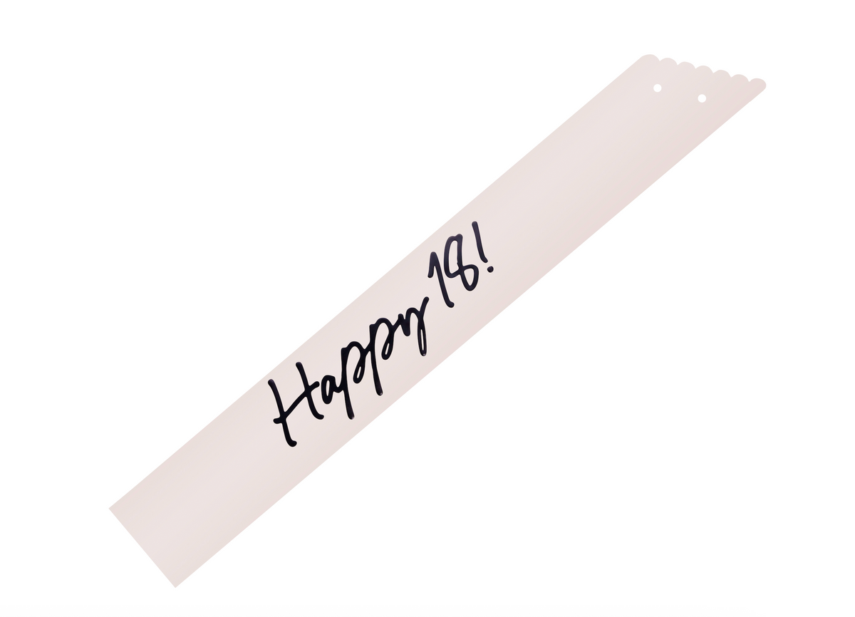 Happy 18th Birthday Cream Sash