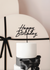 Black Happy Birthday Cake Topper