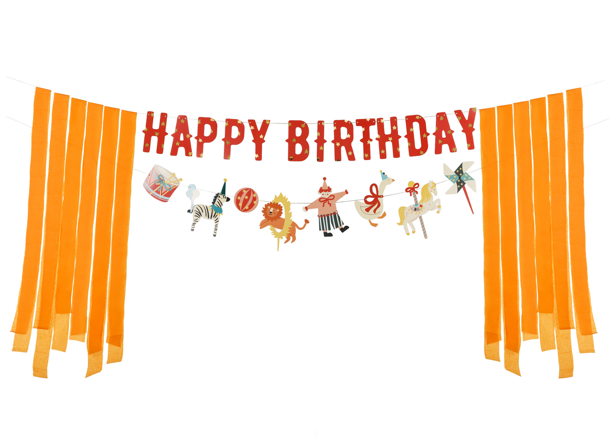 Happy Birthday Circus Banner