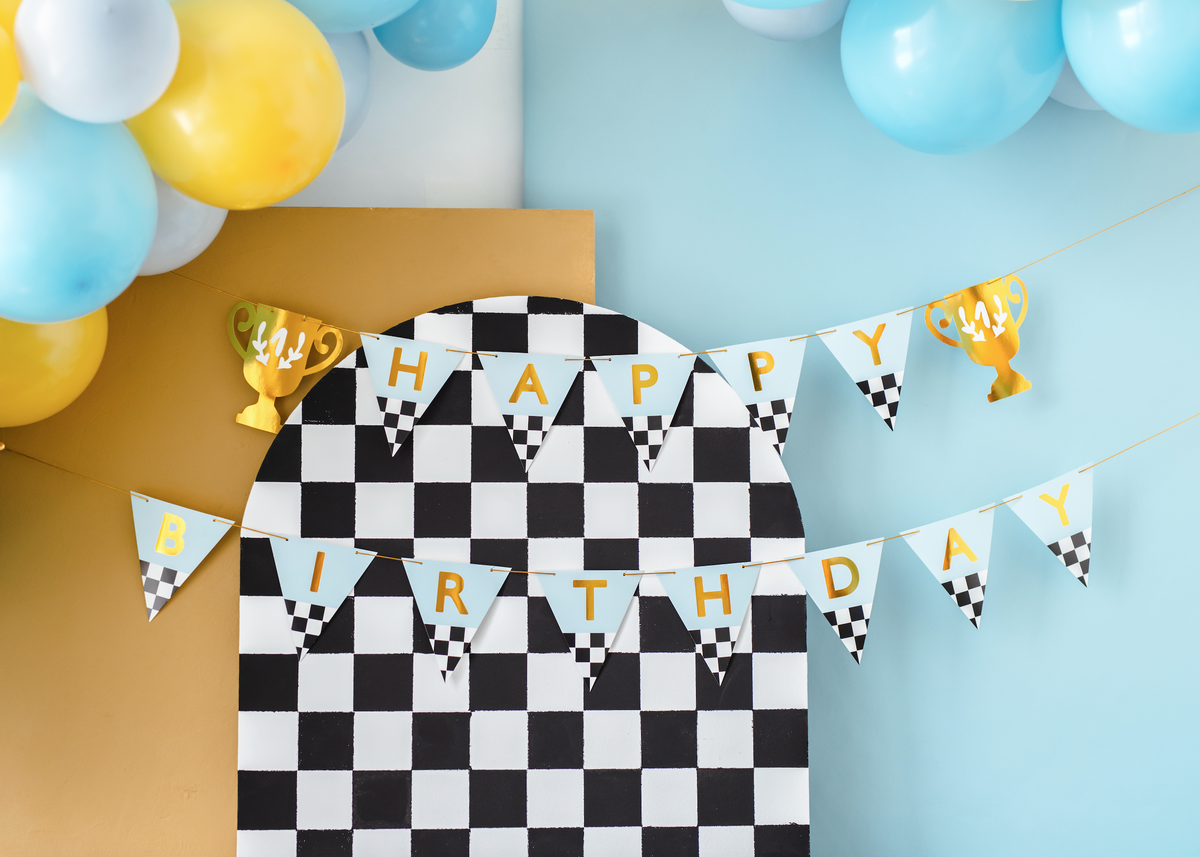 Happy Birthday Trophy Cup Banner