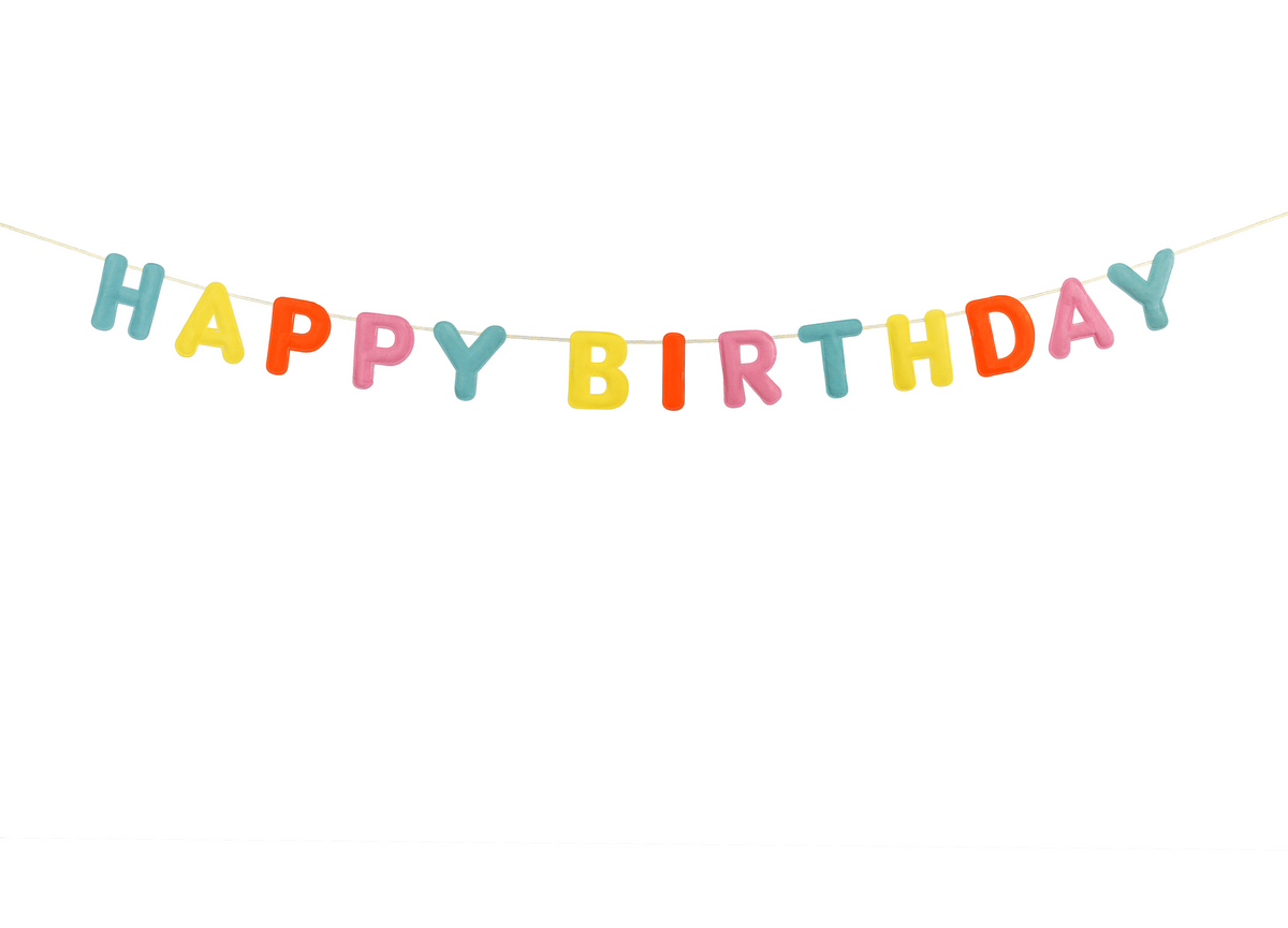 Happy Birthday Felt Banner