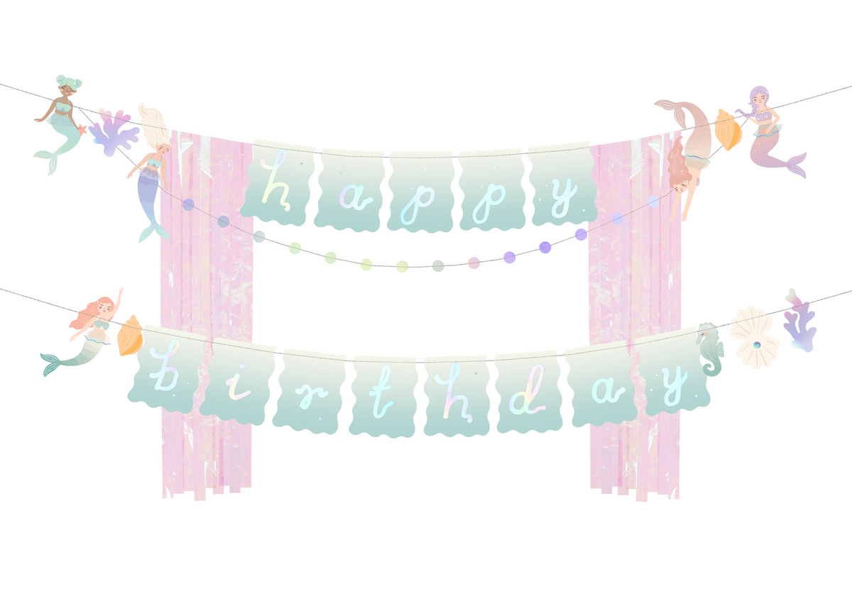 Happy Birthday Mermaid Banner