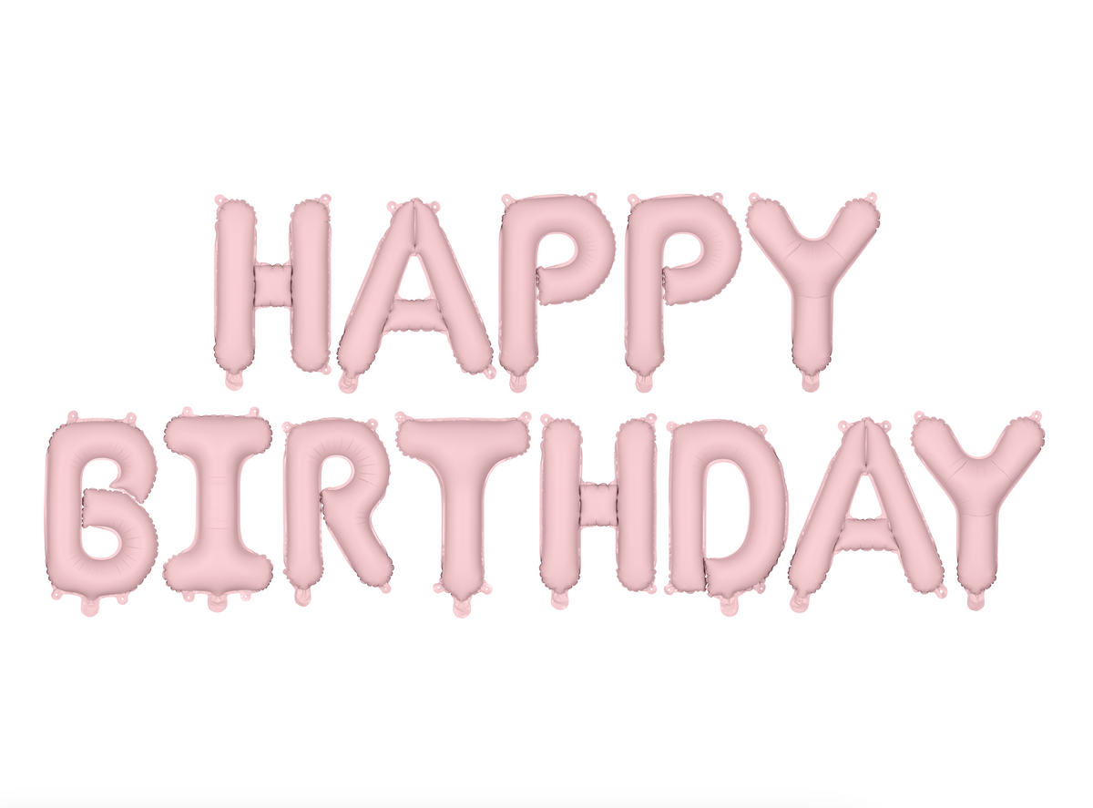 Happy Birthday Pink Foil Balloon
