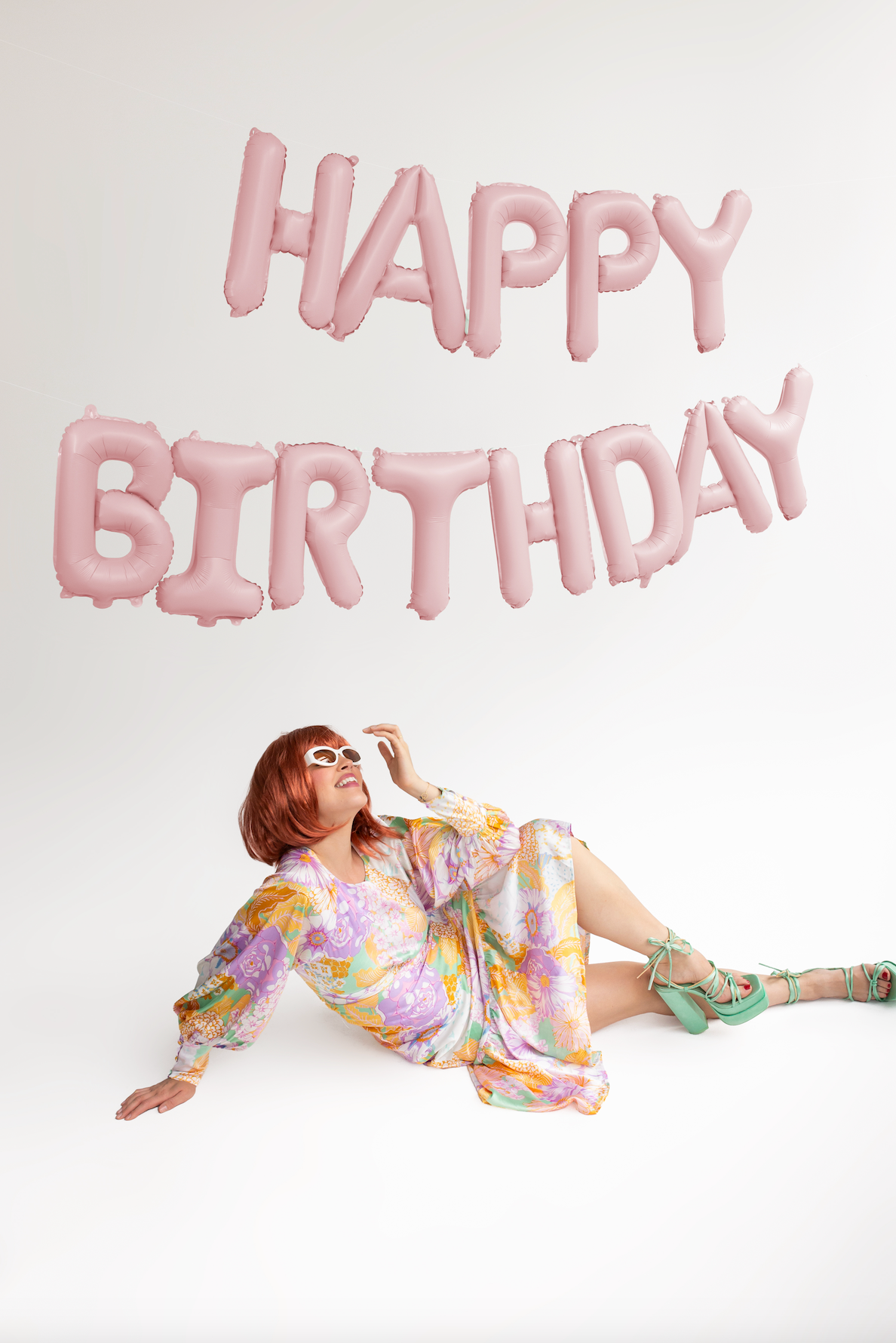 Happy Birthday Pink Foil Balloon