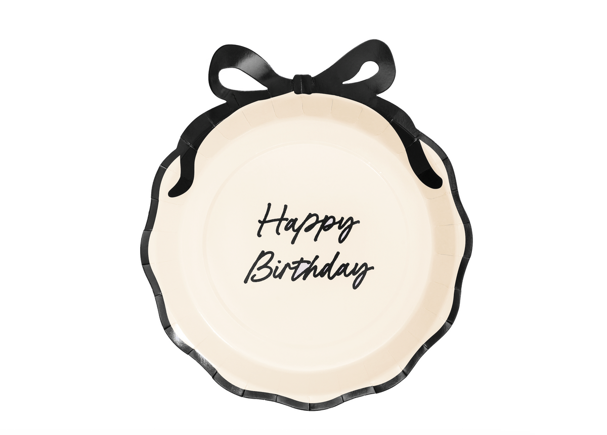 Happy Birthday Plates with Bow