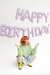 Happy Birthday Purple Foil Balloon