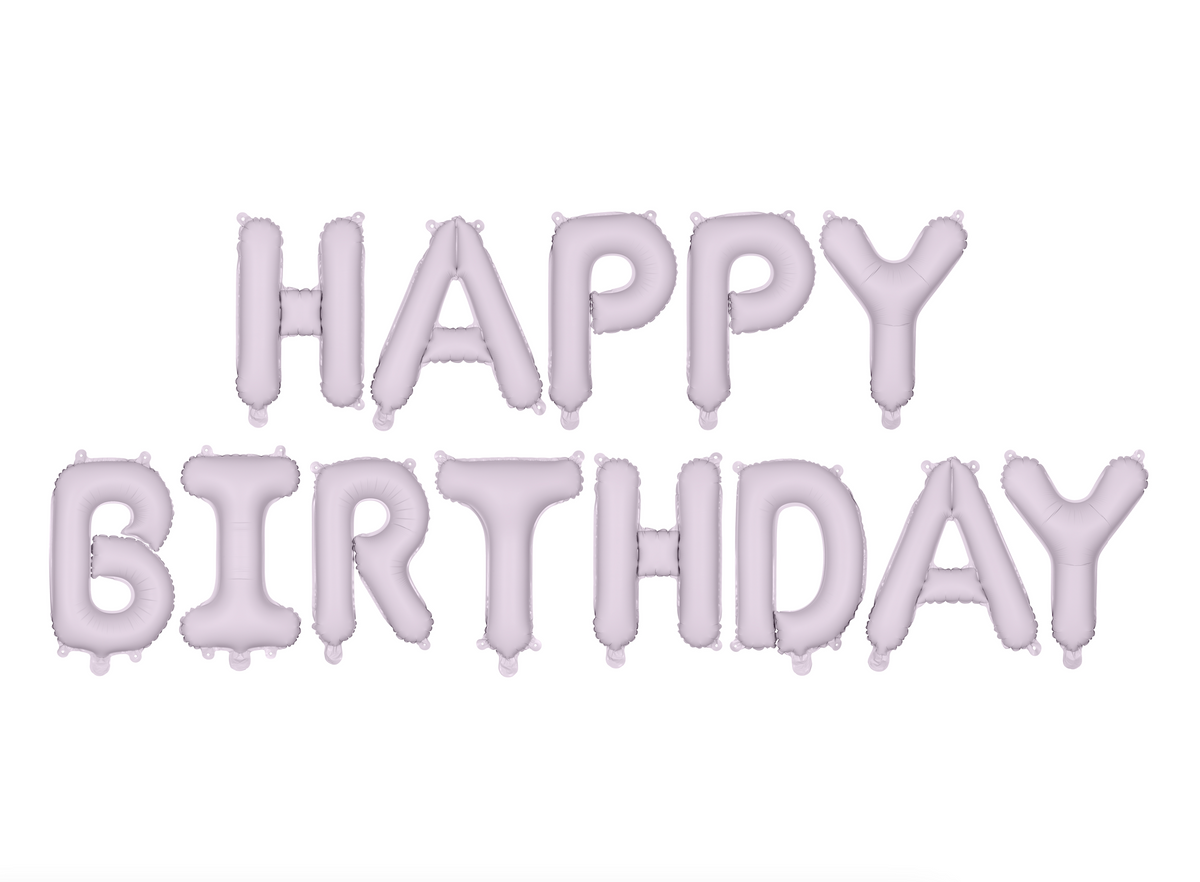 Happy Birthday Purple Foil Balloon