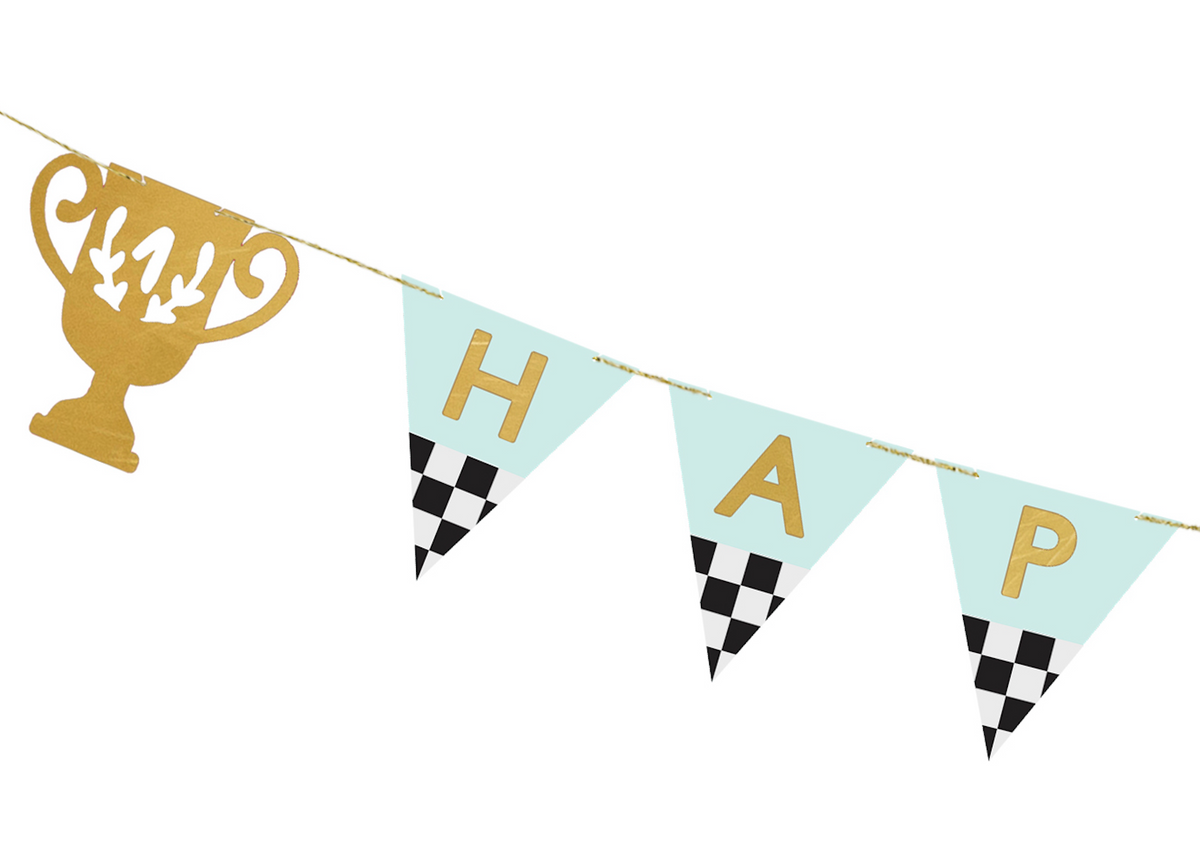 Happy Birthday Trophy Cup Banner