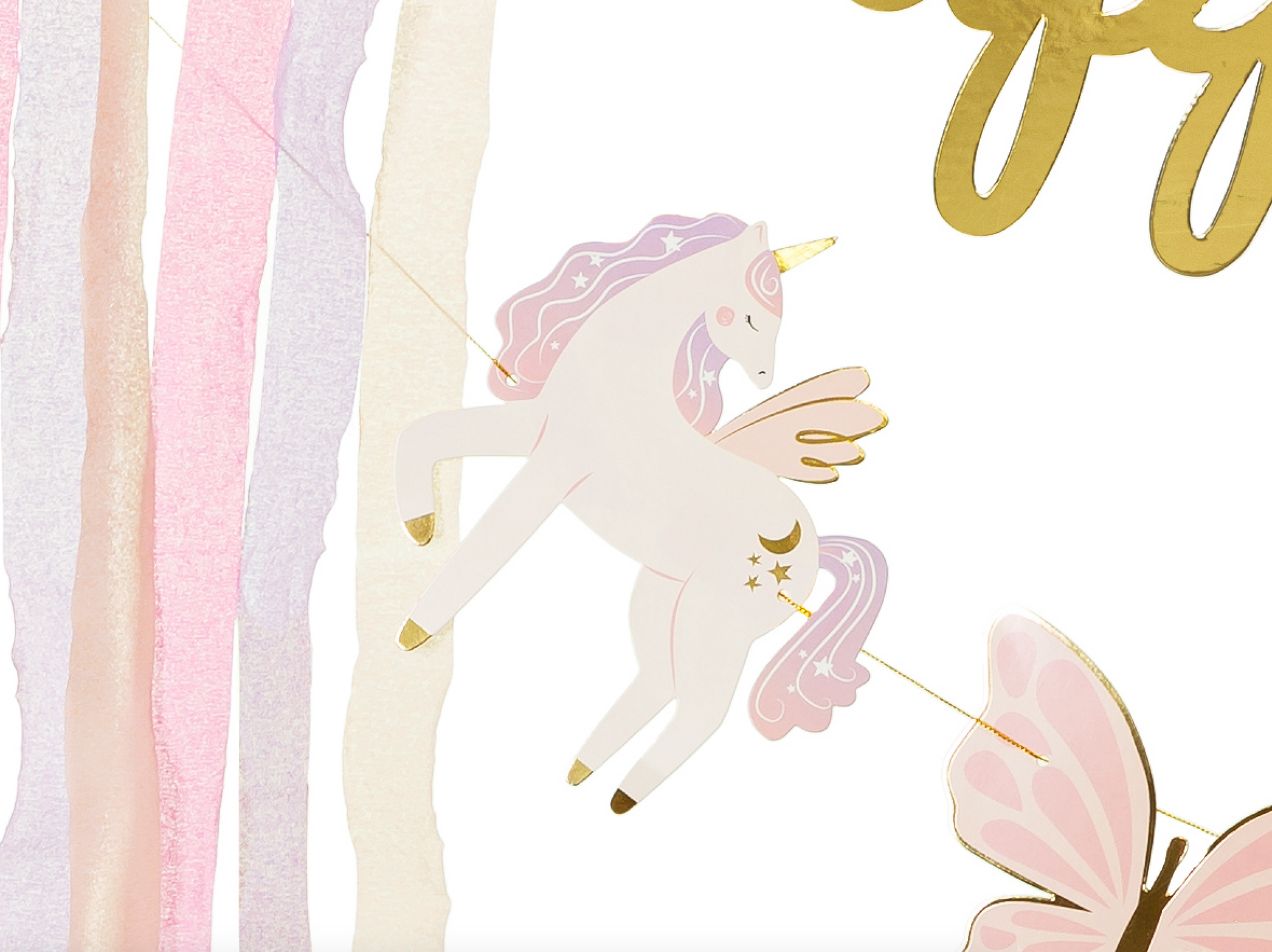 Happy Birthday Unicorn Banner