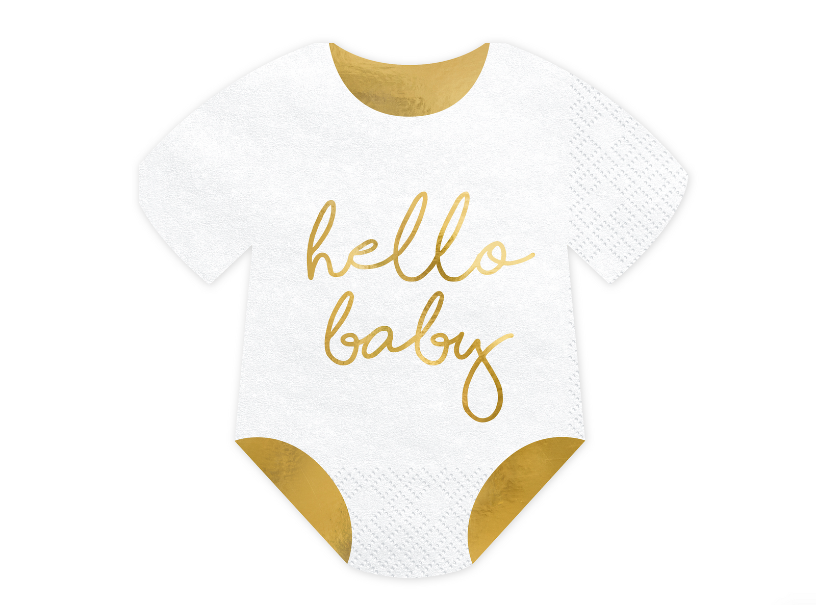 Hello Baby White Romper Napkins