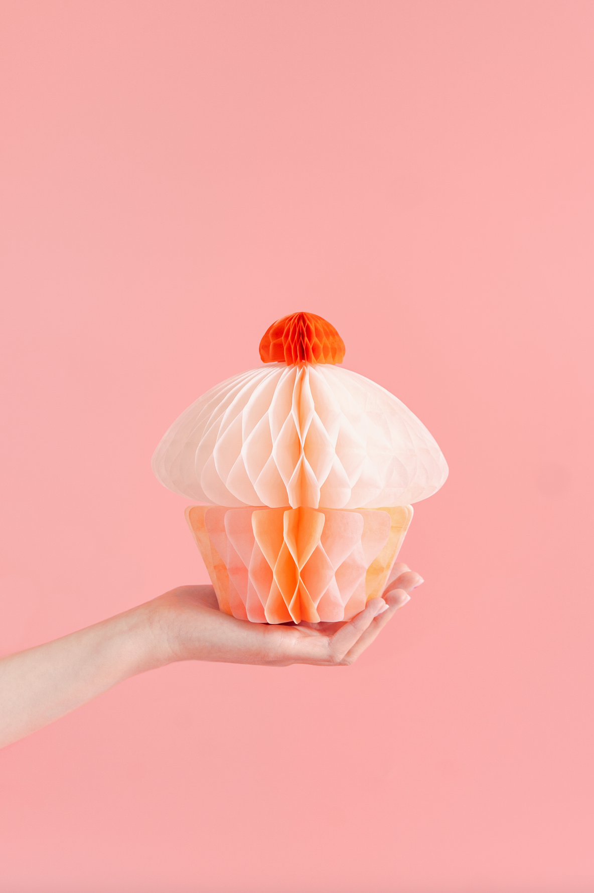 Honeycomb Paper Cupcake Decoration