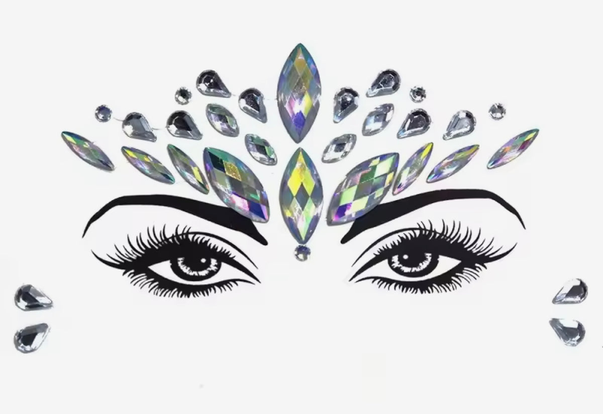 3D Bright Rhinestone Face Gems