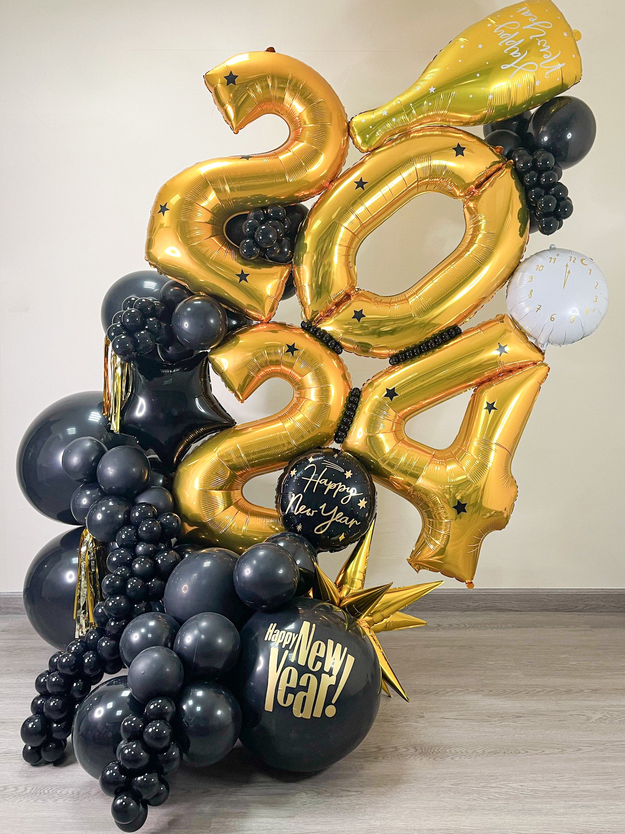 New Year's Balloon Cluster