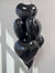 Metallic Black Jelly Heart Foil 18"