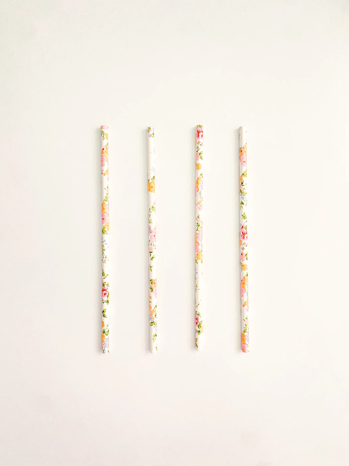 Floral Paper Straws