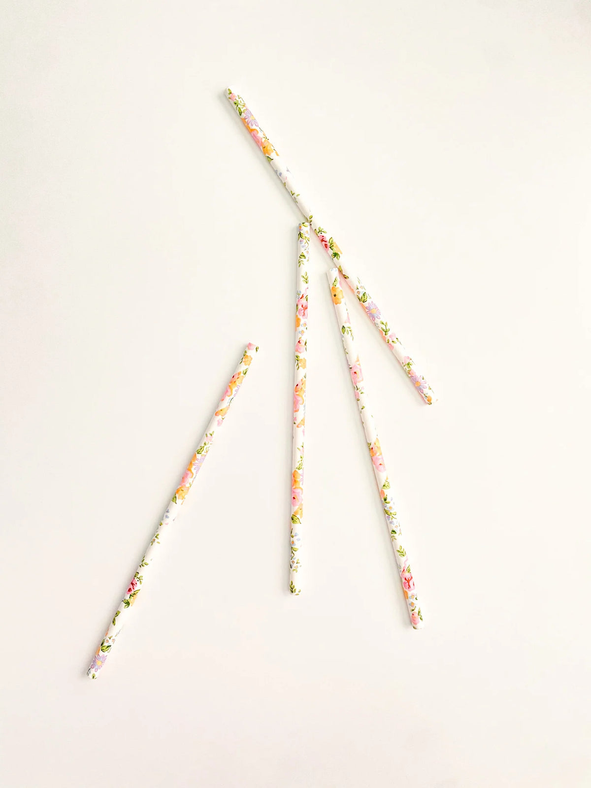 Floral Paper Straws