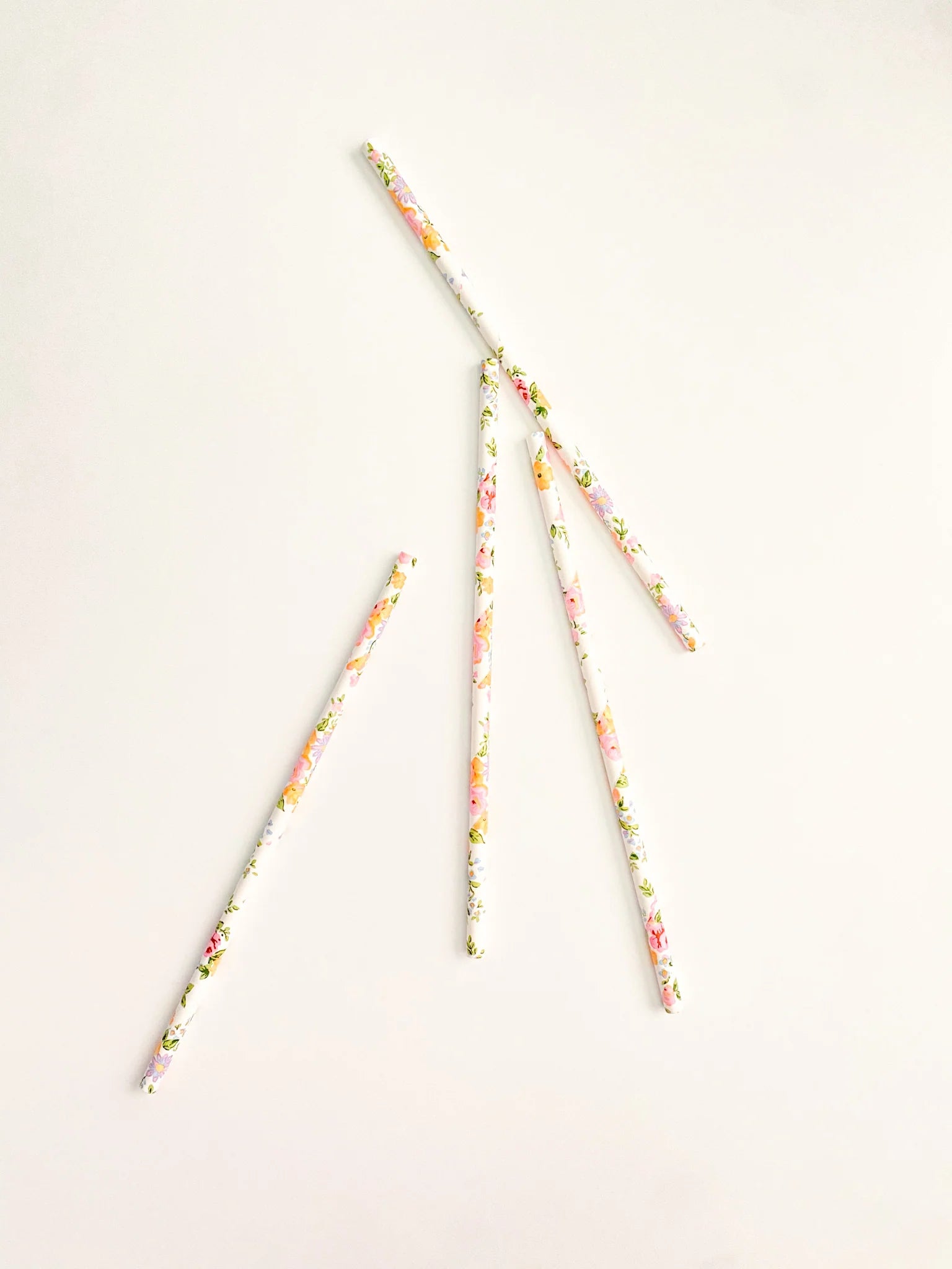 Floral Paper Straws