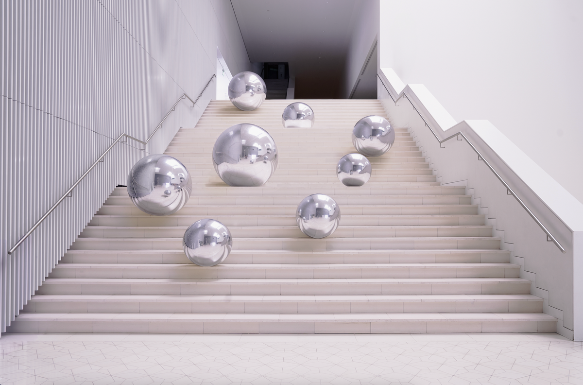 Silver Inflatable Mirror Balls