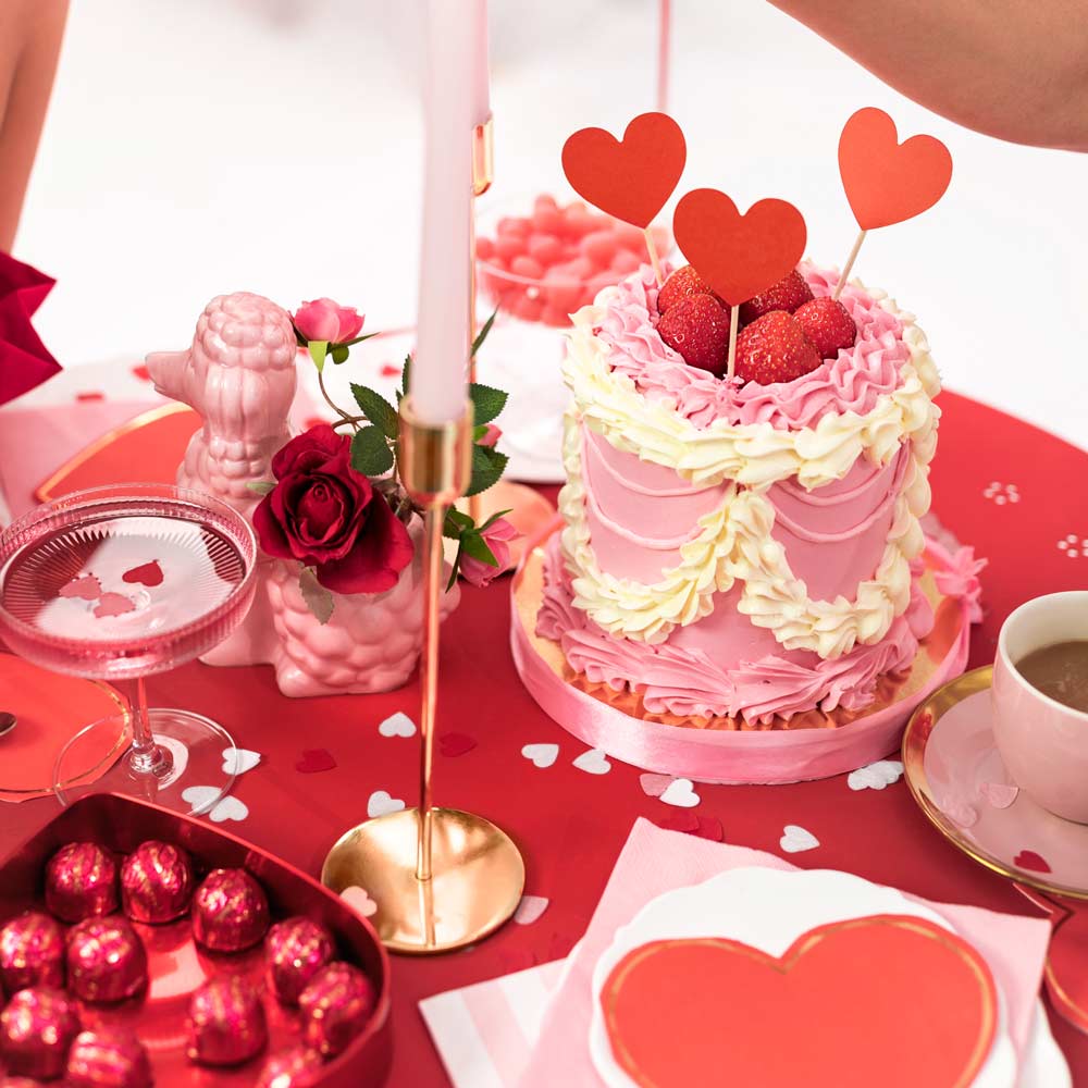 Red Heart Paper Napkins