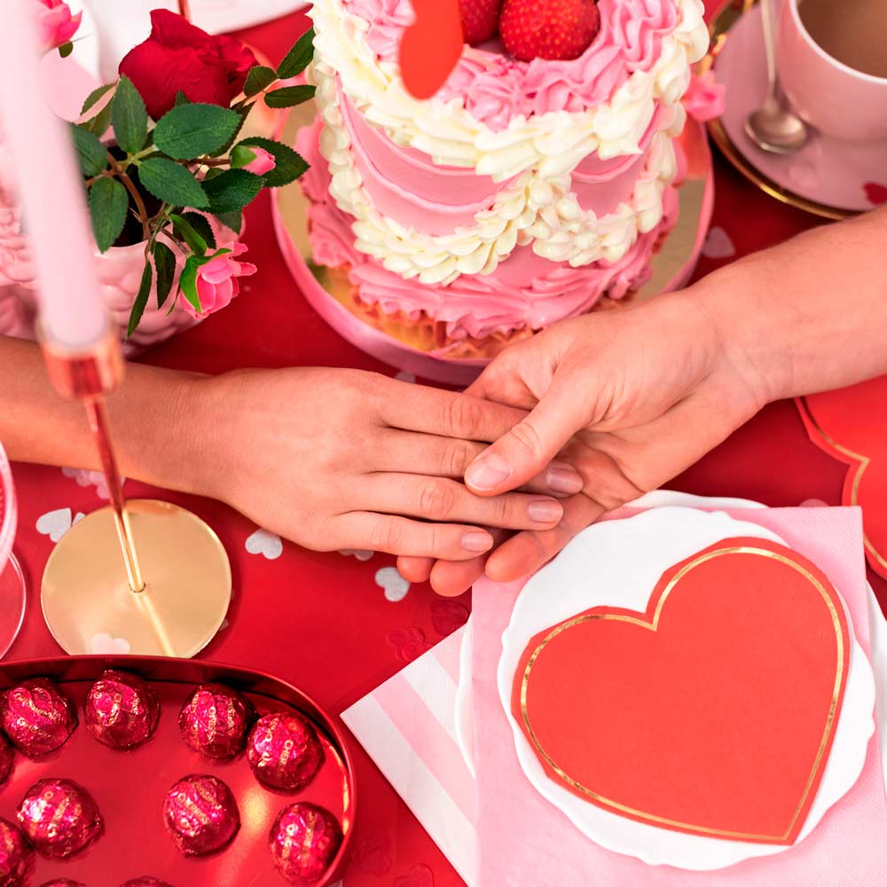 Red Heart Paper Napkins