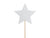 Silver Stars Cupcake Toppers