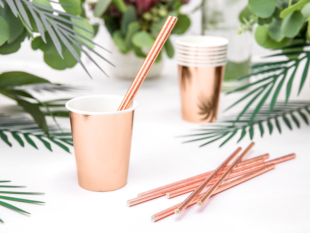 Rose Gold Paper Cups