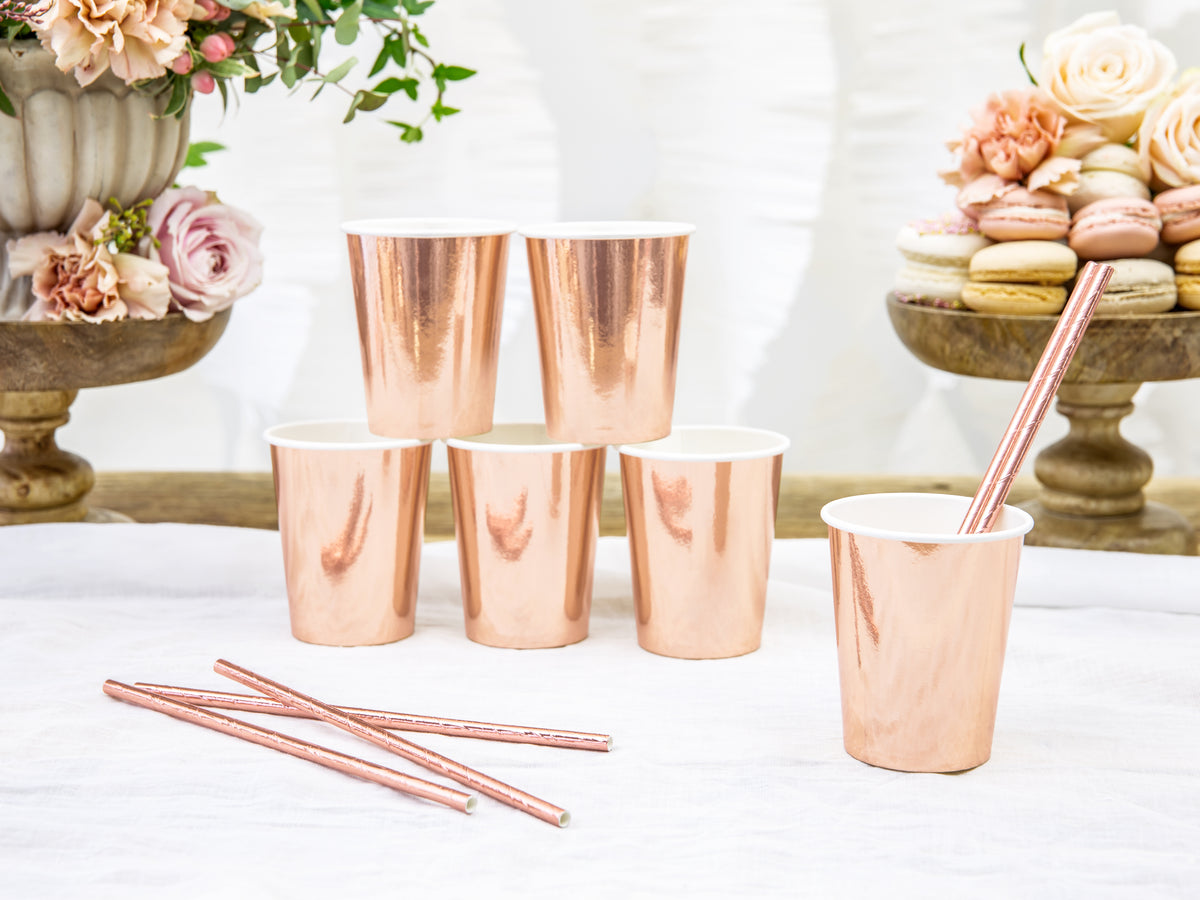 Rose Gold Paper Cups