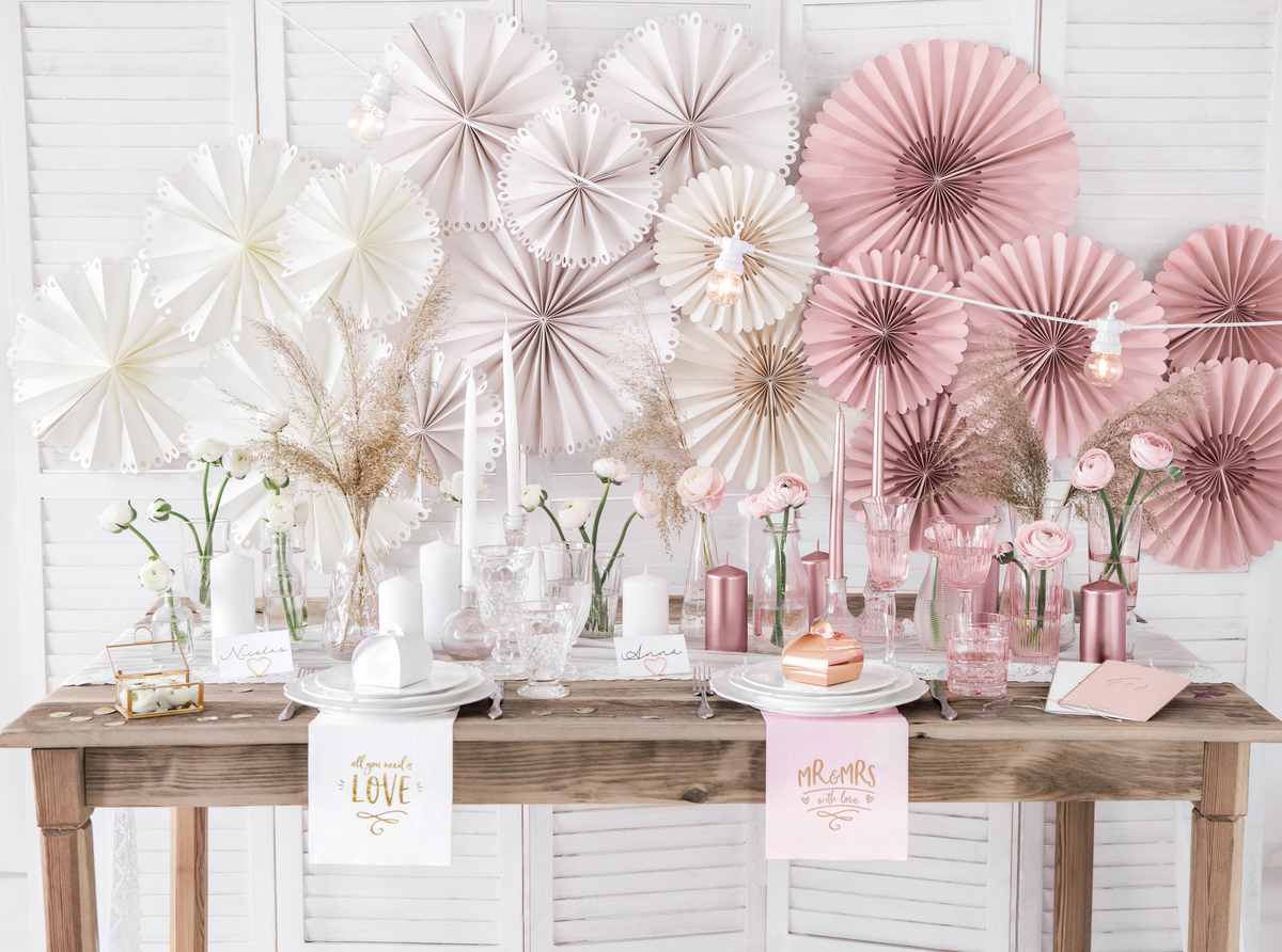 Light Pink Decorative Paper Fans