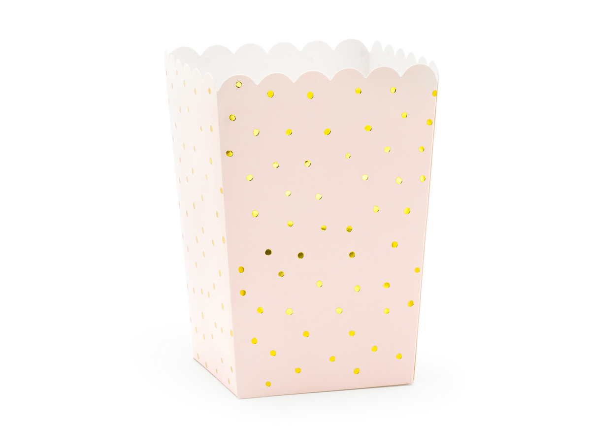 Light Pink Party Popcorn Boxes 