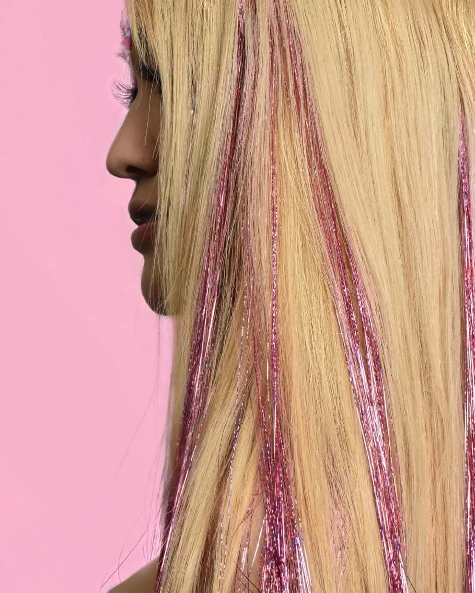 Light Pink Sparkle Hair Tinsel