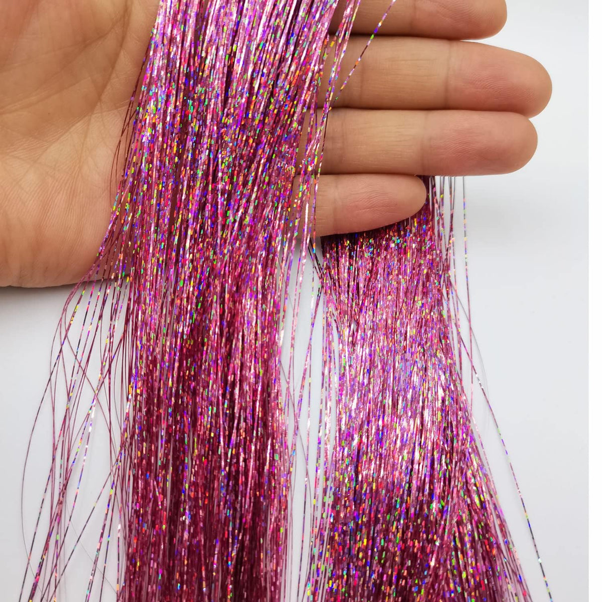 Light Pink Sparkle Hair Tinsel