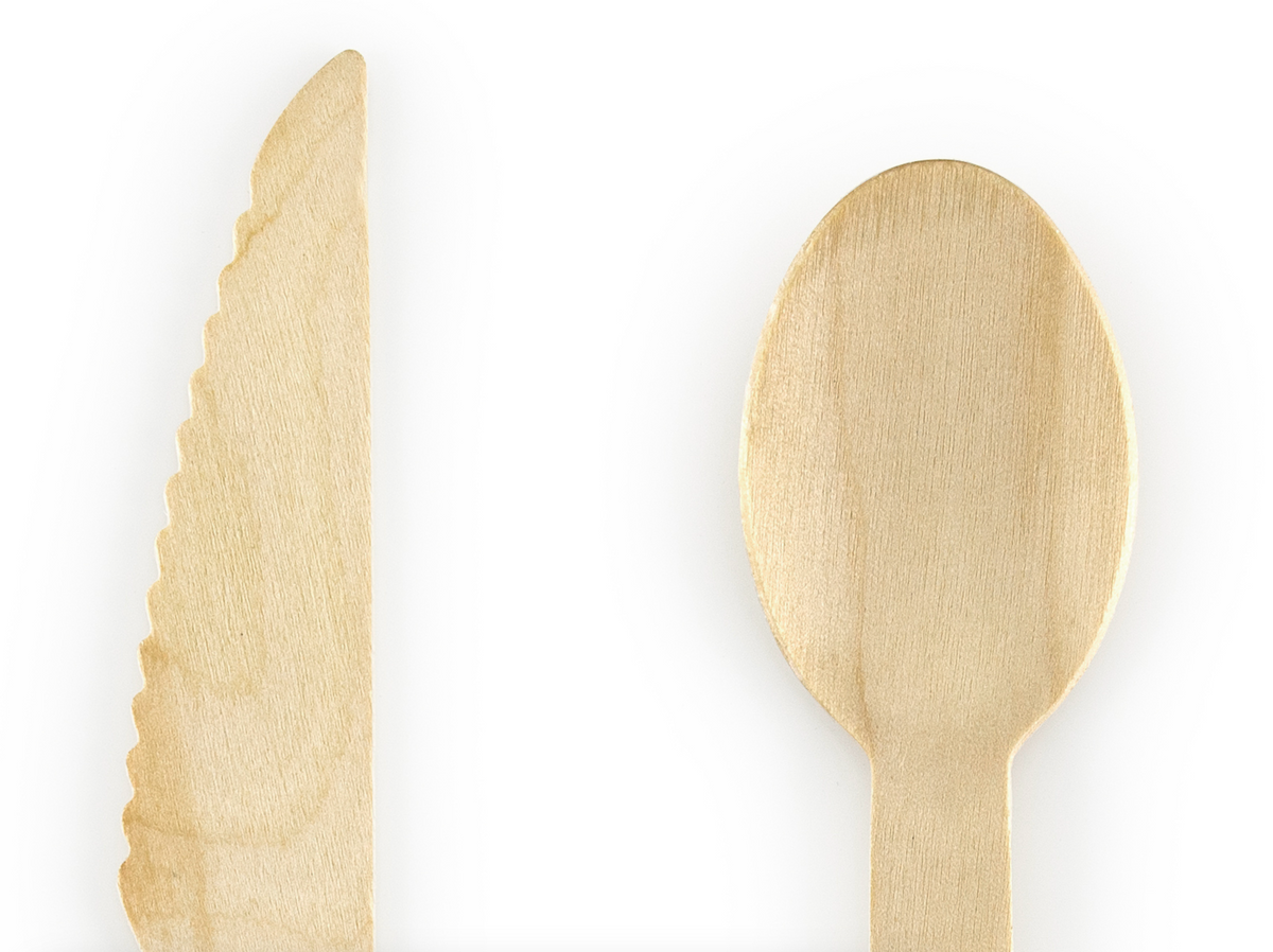 Light Pink Wooden Cutlery Set