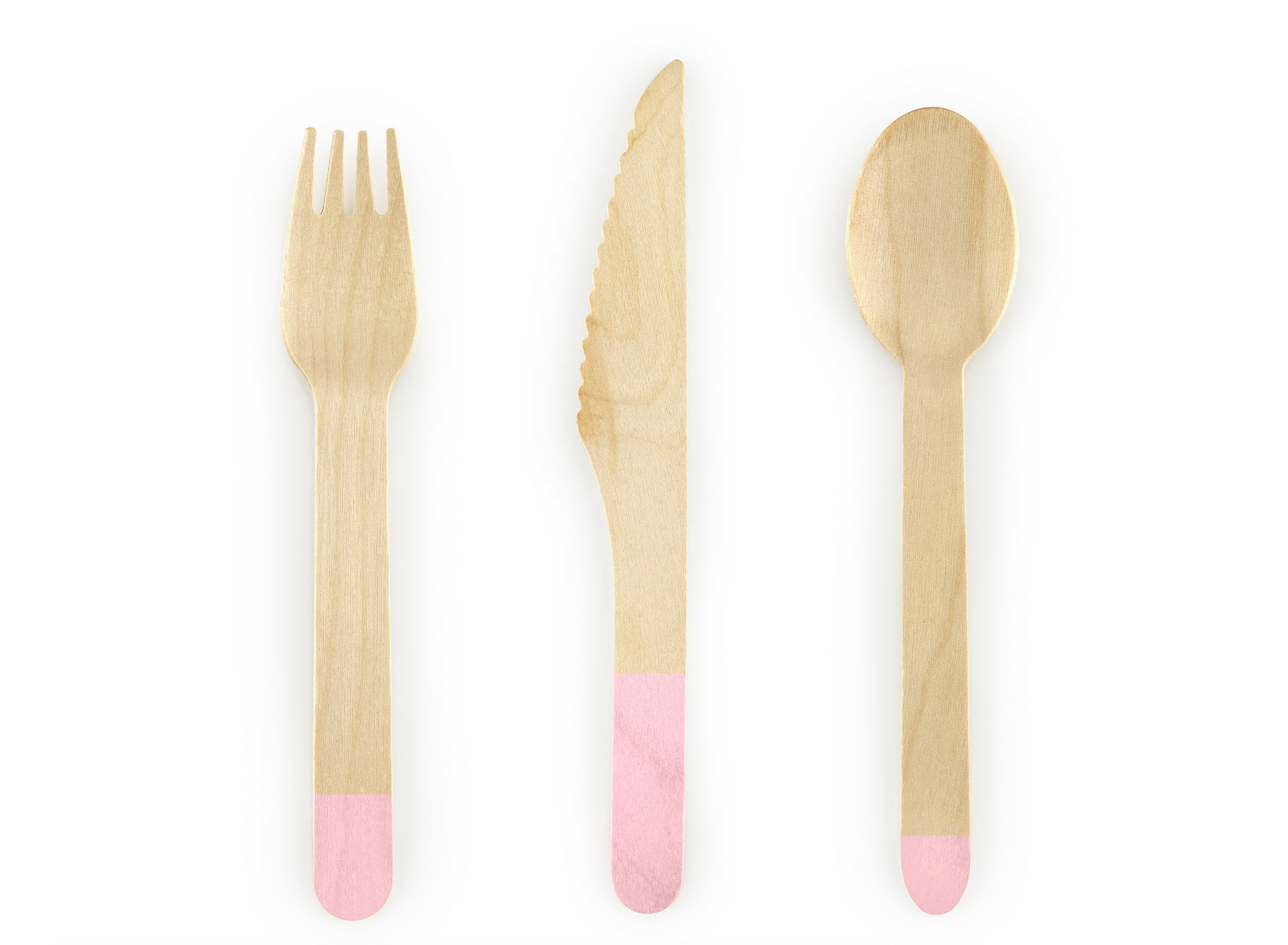 Light Pink Wooden Cutlery Set